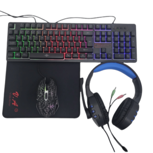 4 in 1 Gaming RGB Piece Set Wired Back-Light Keyboard+Mouse+Headphone+Mouse Pad - JG1200