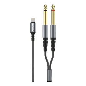 1.5m Lightning Pin For IOS To Dual Male 6.35 Cable - AS-51184