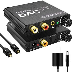 XF0005 Digital to Analog Audio Converter Bass and Volume Control