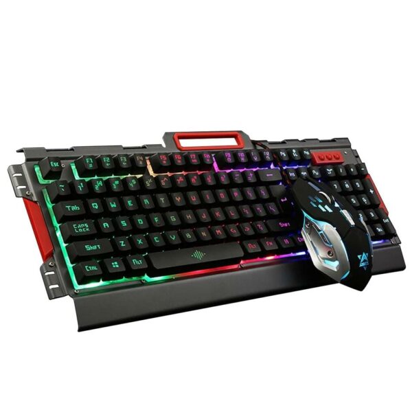 K33 Wired USB Backlight Gaming Keyboard Mouse Set Adjustable 3200DPI