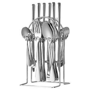 24 Piece Stainless Steel Cutlery Set Flatware Set With Silverware Holder-JG20375401