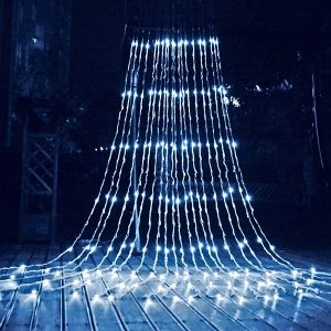 ZYF-127 3m x 2m White Running Waterfall LED Fairy Light