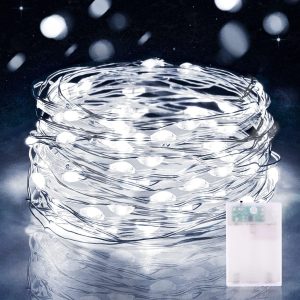 5M Copper Wire Battery Operated Fairy Light White - ZYF-90