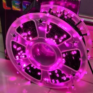100M 9V Pink Christmas Fairy Lights for Decorations - 8 Modes -ZYF-D149