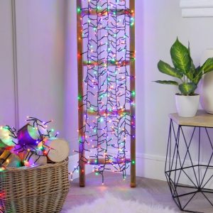 20m LED Fairy Curtain Light RGB With Black Cable - ZYF-35L