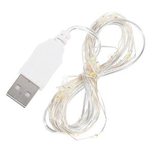 10M White USB Powered Copper Wire Fairy Lights PACK OF 50 - ZYF-D238